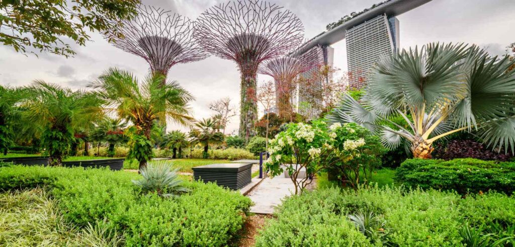 Aesthetic travel view representing Singapore